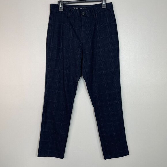 Old Navy Other - Old Navy Pants 32x32 Blue Plaid Slim Leg Built-In Flex Men's